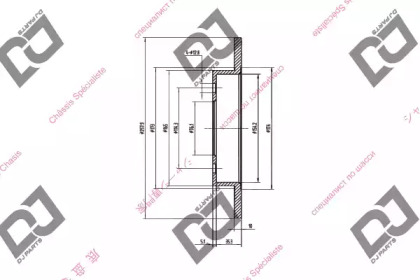 Тормозной диск DJ PARTS BD1356